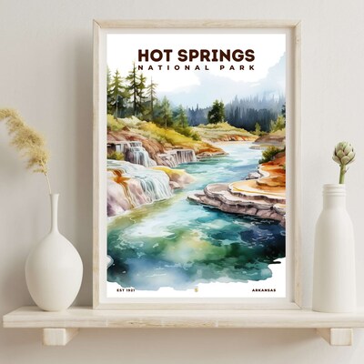 Hot Springs National Park Poster, Travel Art, Office Poster, Home Decor | S8 - image6